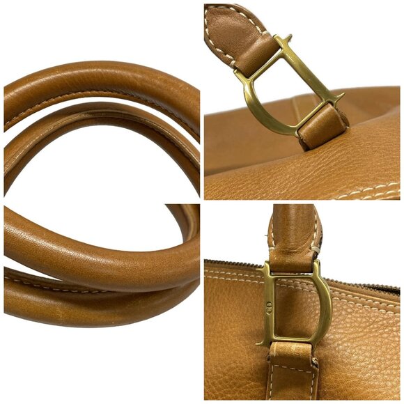 Auth DIOR/ChristianDior - Brown Leather Handbag - Picture 16 of 16